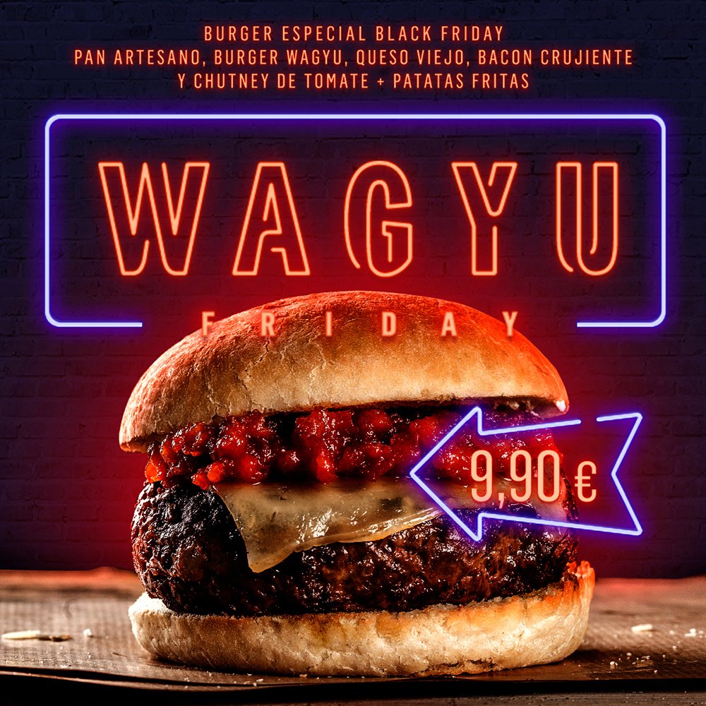 Wagyu Burger. Creación de Sancho Casual Burger en 2017.