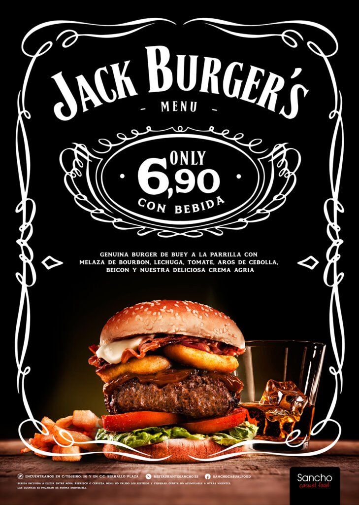 Jack Burger. Creación de Sancho Casual Burger en 2014.