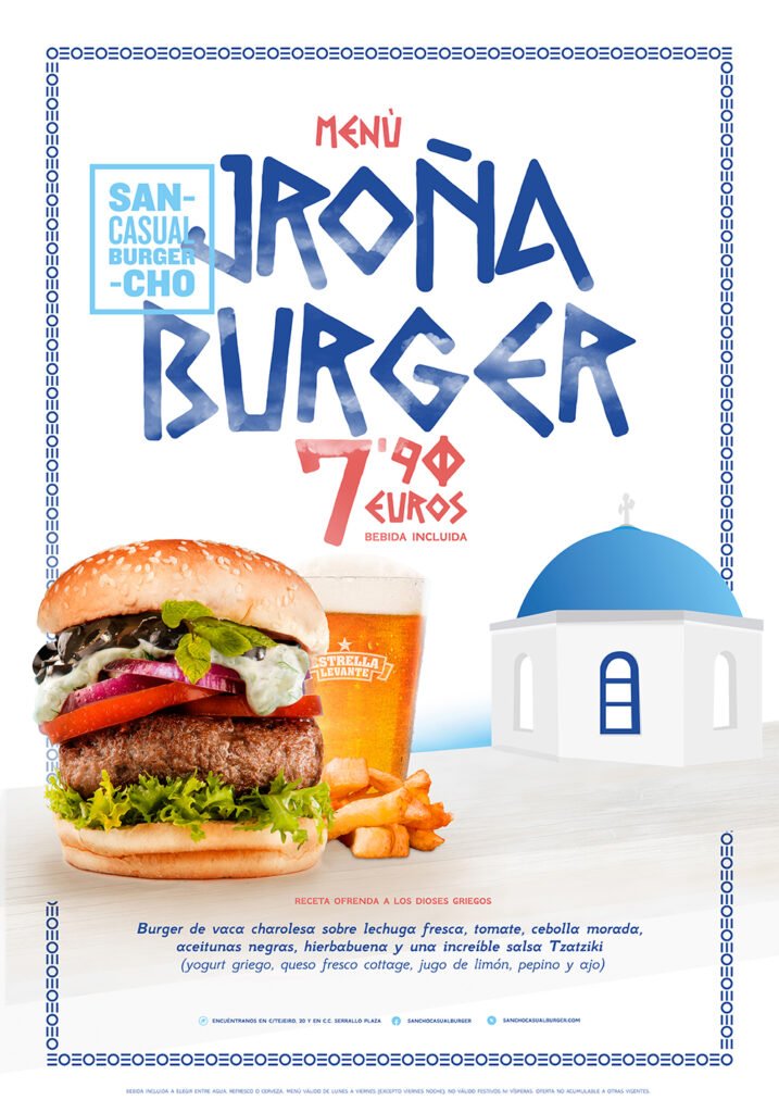 Jroña Burger. Creación de Sancho Casual Burger en 2015.