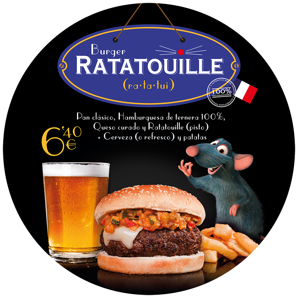 Ratatouille Burger. Creación de Sancho Casual Burger en 2013.