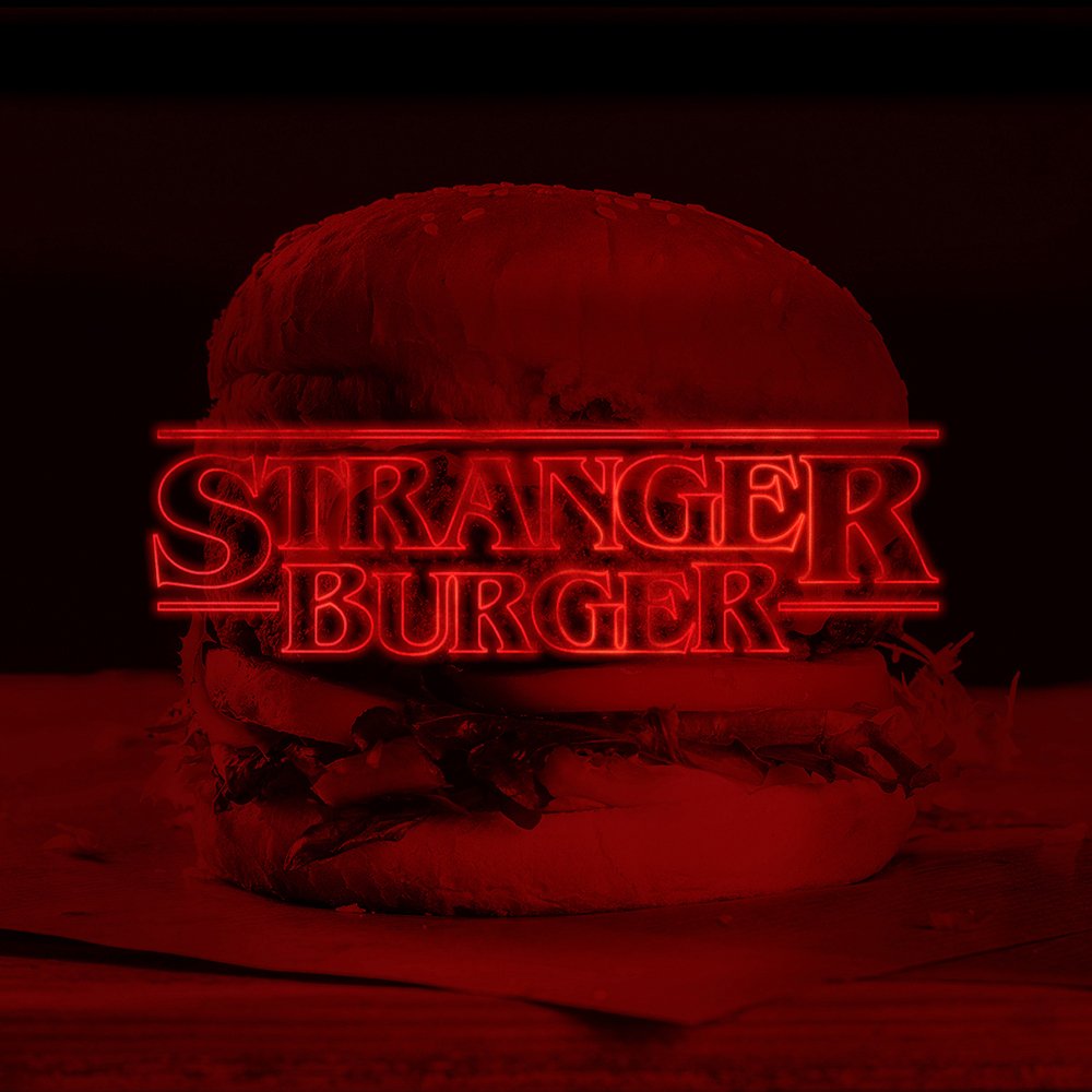 Stranger Burger. Creación de Sancho Casual Burger en 2017.