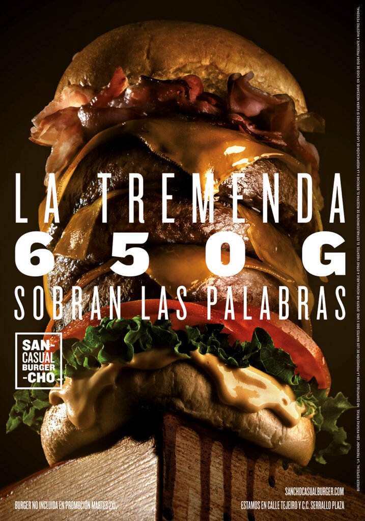 La Tremenda Burger. Creación de Sancho Casual Burger en 2017.