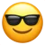 Emoji Cara con gafas